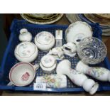 A quantity of Aynsley Wild Tudor china to include two candlesticks, small vase,