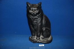 A cast metal Black Cat doorstop, 12 3/4" tall.