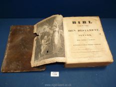 A Welsh Bible, dated 1828, cover a/f.