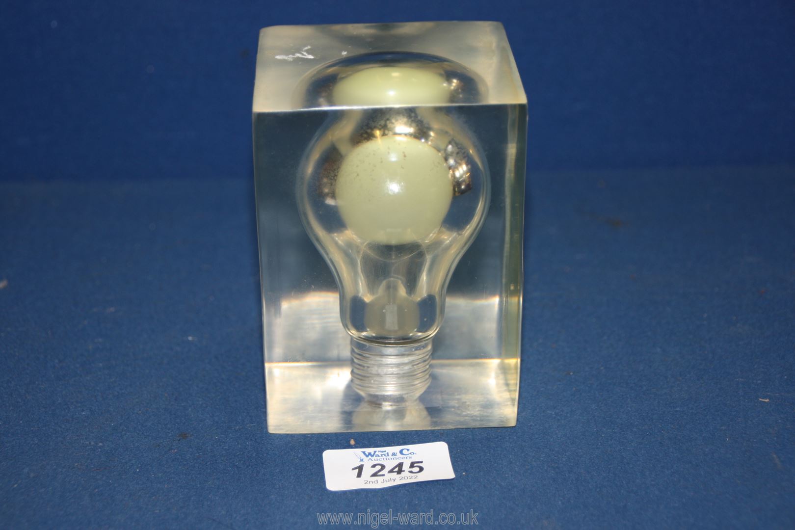 A 1960's pop art Pierre Giarden floating light bulb.