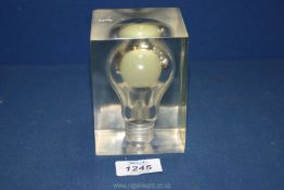 A 1960's pop art Pierre Giarden floating light bulb.