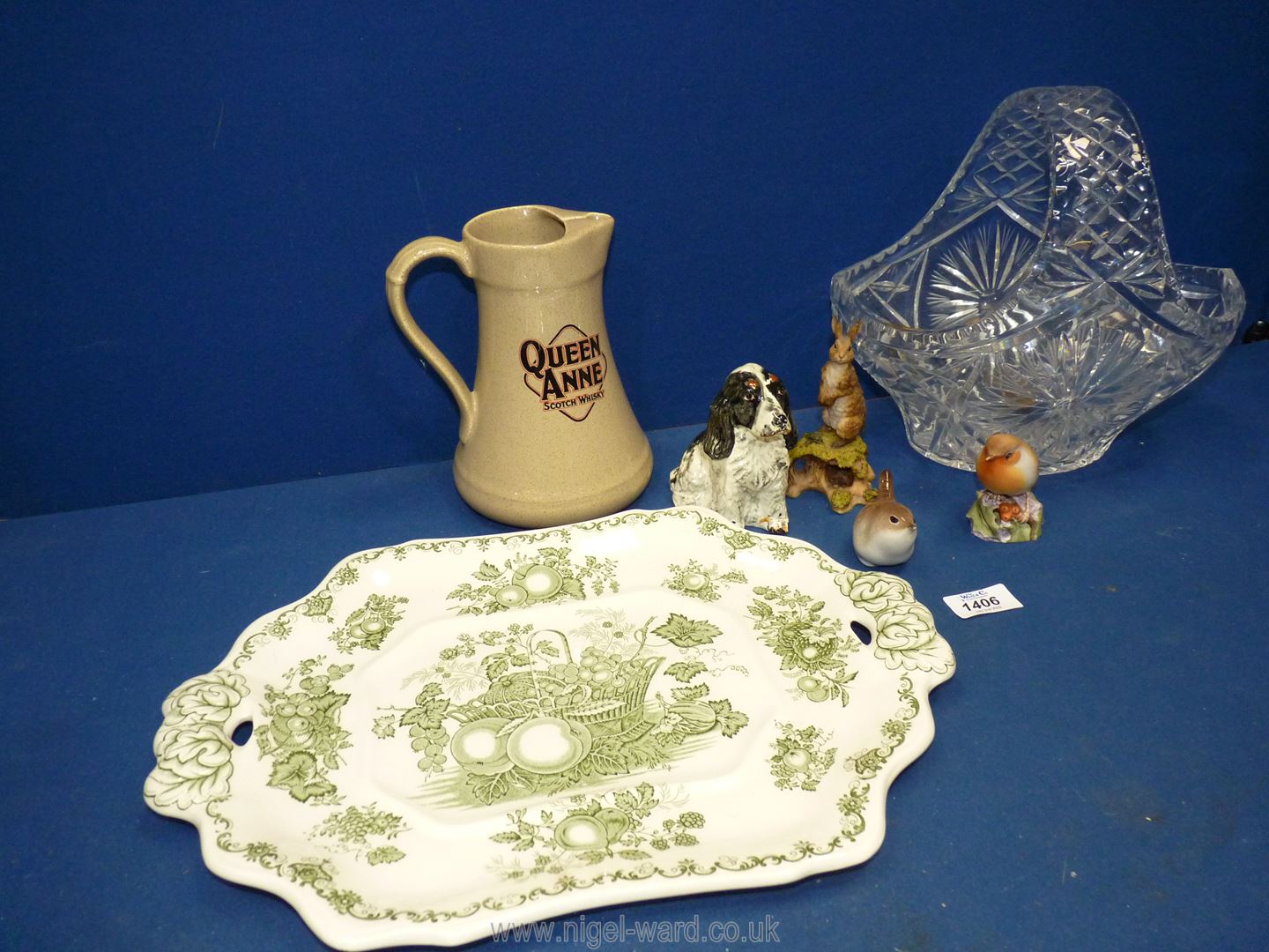 A quantity of mixed china including Mason's serving plate, Royal Worcester Robin,