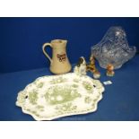 A quantity of mixed china including Mason's serving plate, Royal Worcester Robin,