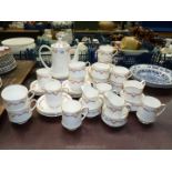 A good quantity of Royal Standard tea/coffee service including cups, saucers, plates, coffee pot,