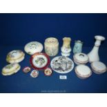 A small quantity of china including part dressing tables sets, Radford pot pourri,