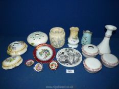 A small quantity of china including part dressing tables sets, Radford pot pourri,