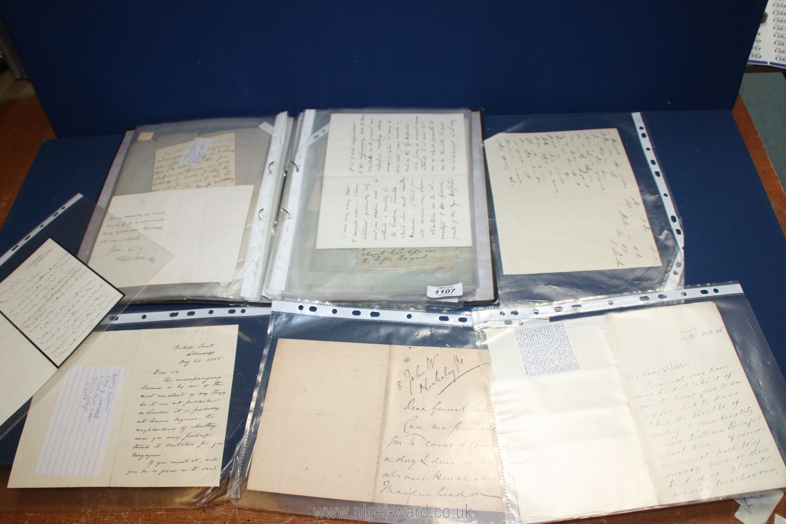 A file of Ephemera from the 1800's, old letters, etc.