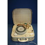 A Westminster suitcase record player from the 1950's (needs rewiring.