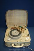 A Westminster suitcase record player from the 1950's (needs rewiring.