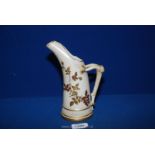 A Royal Worcester 1116 jug/ewer with brown and gold painted leaves on cream ground with antler