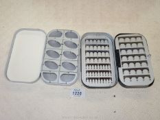 Two, as new metal Fly Fishing Fly Boxes,