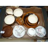 A quantity of Hornsea Bronte dinnerware and Royal Albert Constance to include 5 cups,