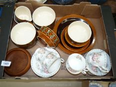 A quantity of Hornsea Bronte dinnerware and Royal Albert Constance to include 5 cups,