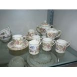 A dainty Wedgwood part Coffee set in 'Lichfield' pattern including: six each cups and saucers,