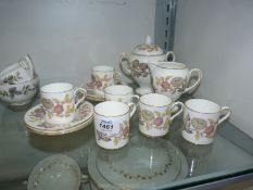 A dainty Wedgwood part Coffee set in 'Lichfield' pattern including: six each cups and saucers,