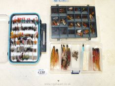 Three Fly Boxes and contents of a good quantity of Salmon, Sea Trout and Trout flies,