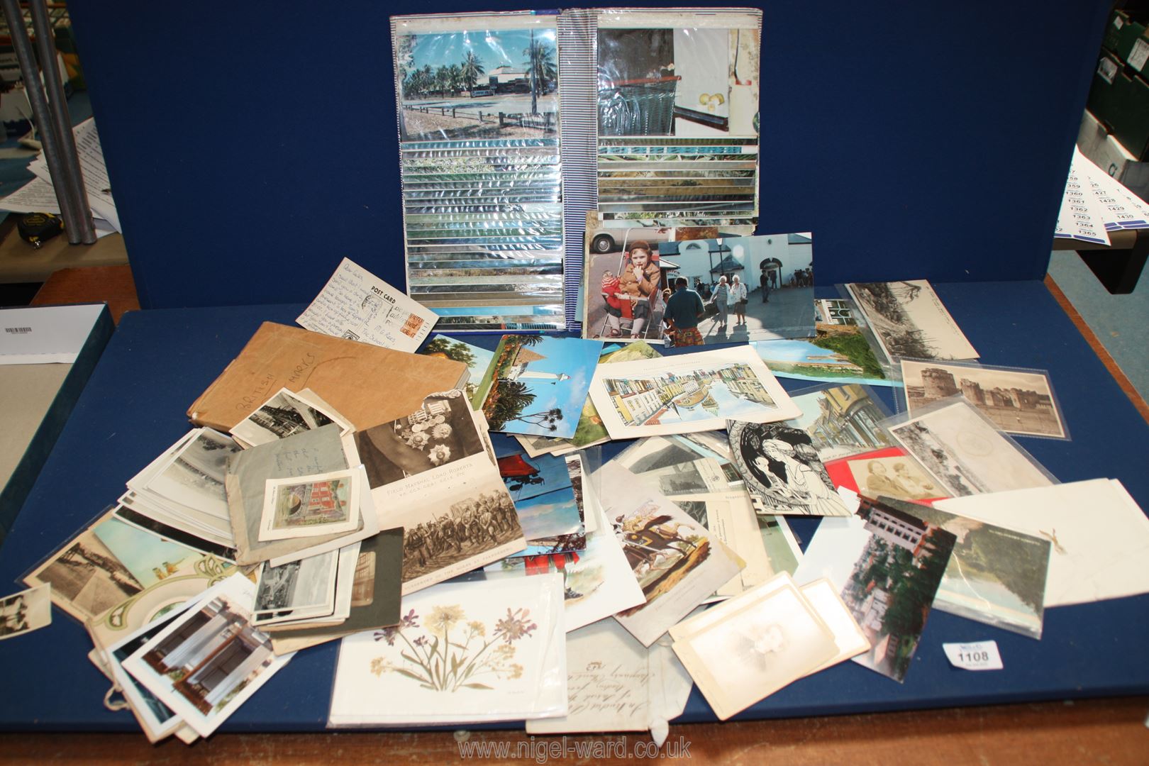 A small quantity of Postcards, greetings cards, black and white photographs,