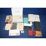 A small quantity of Ephemera including letters, invitations, child's first prayer book,