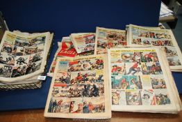 A quantity of 1950's Eagle comics in well-used condition.