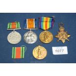 A quantity of WWI Medals to include two Victory Medals awarded to P.T.E. W.H. Knight Devon R.