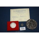 A Medal commemorating The Investiture of HRH Prince Charles Prince of Wales, minted in Silver, 33.