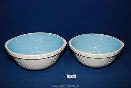 Two T.G. Green mixing bowls- easymix 11" and 10" diameter.