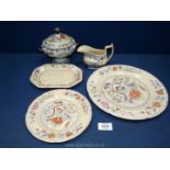 A small quantity of china including three Mason's Ironstone plates,