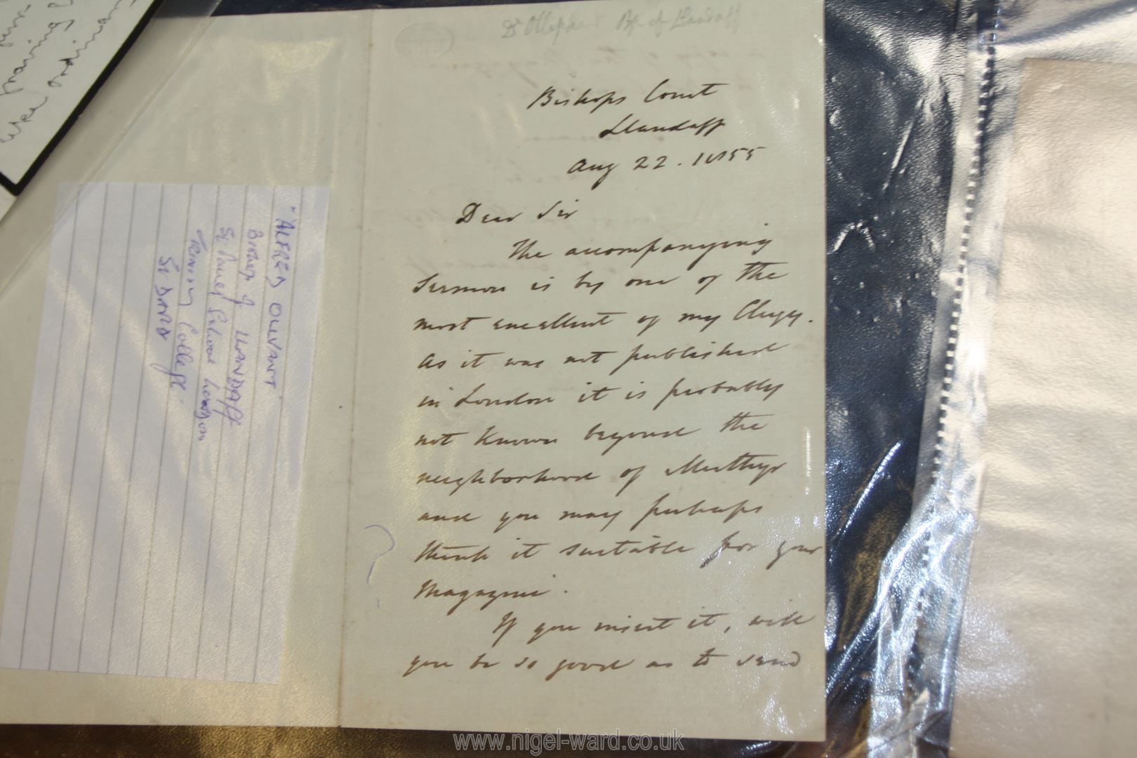 A file of Ephemera from the 1800's, old letters, etc. - Image 2 of 2