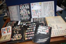 A Stock book Album of Czeckoslovenska stamps, folder and stock book of foreign stamps: Denmark, USA,