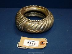 An African Manila white metal slave bangle, circa 1900, 5"diameter.