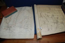 A quantity of 1953 Ordnance Survey Maps of Cirencester and a 1923 Map of Hampton; Severnhampton,