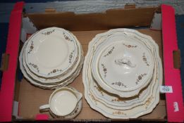 An Alfred Meakin part dinner service inclduing graduated meat plates, five plates, six side plates,