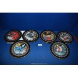 Six black magical fairy tales from Old Russia limited edition cabinet plates by Villeroy and Boch.