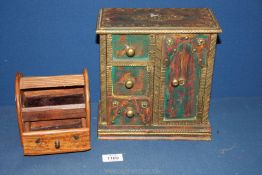 Two wooden jewellery Boxes,