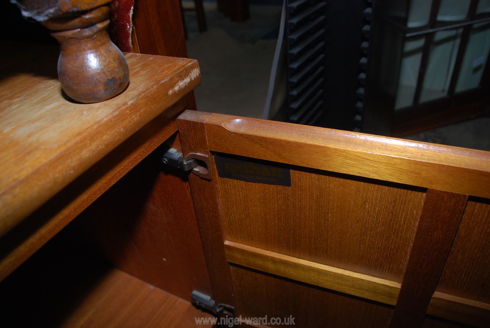 A 1960/70's low Teakwood Cupboard having a pair of opposing four panel doors, - Image 3 of 3