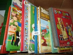 A quantity of children's books to include; Bobby Bear Annual, Asterix, Banza's Annuals,