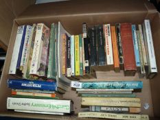 A box of books to include; Collins No. 28 George Eliot Adam Bede, Faust, Parish Churches, etc.