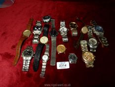 A quantity of miscellaneous wristwatches including 'Combat' electronically timed watch, Sekonda,