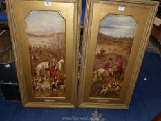 A pair of framed Hunting Prints 'Forrard Away' and 'Whoo-Whoop', stamped Ackermann, London,