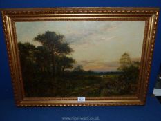 An Oil on canvas 'Eventide' signed Edward Charles Hamblin.