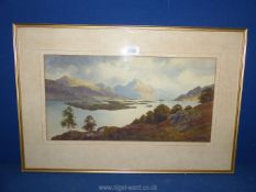 A framed and mounted Watercolour signed lower left Donald A.