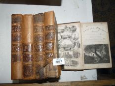 Five leather bound copies of Curiosities of Great Britain by Thomas Dugdale,