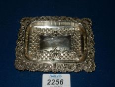 A small decorative Silver Tray, London 1902 by makers Robert Pringle and Sons., 44 gms.