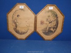 Two Art Deco Etchings signed Dorval.