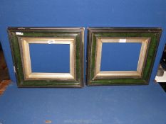 A pair of picture frames, aperture size 10" x 8 1/4", overall size 16 1/4" x 14 3/4".