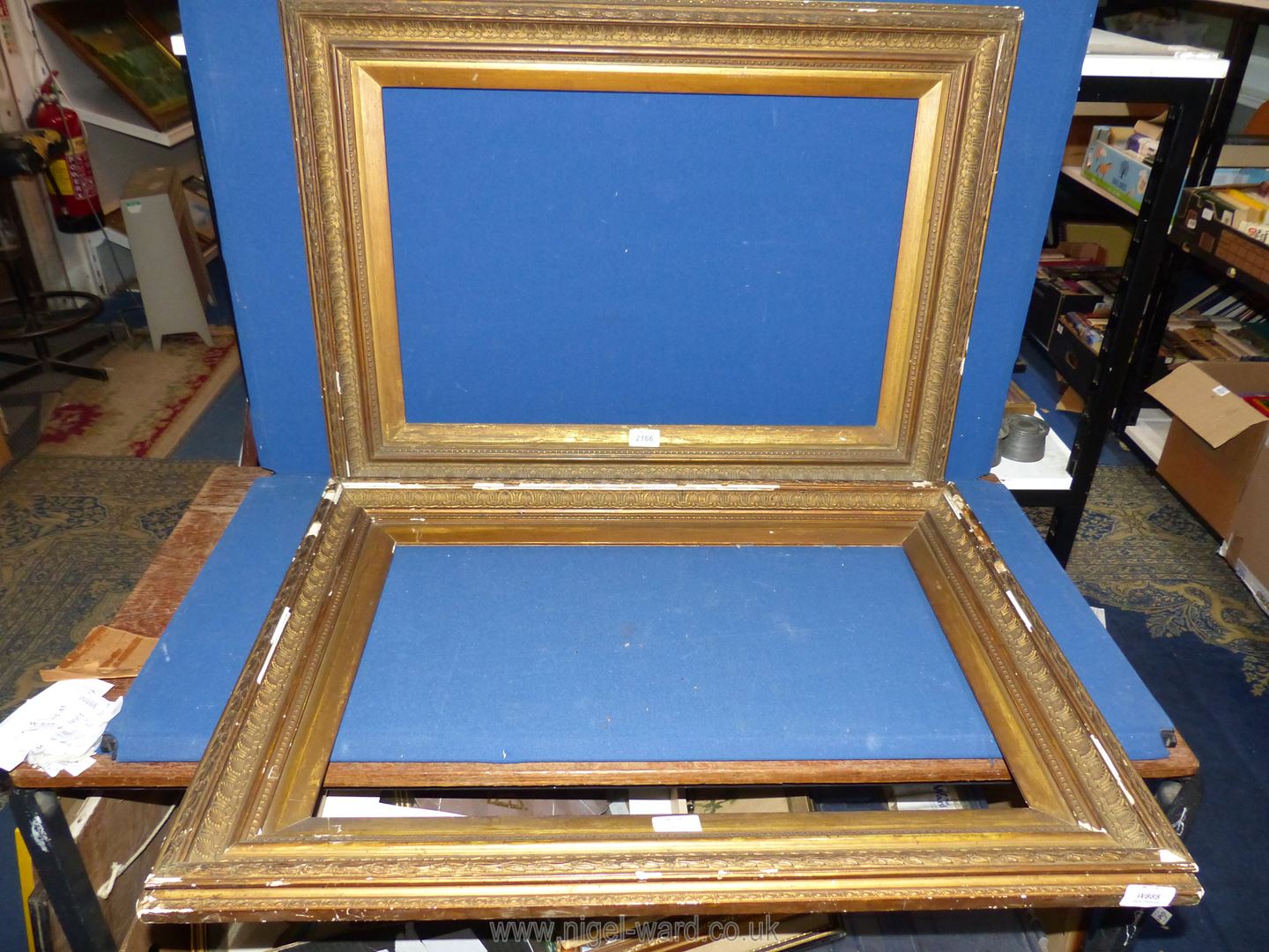 A pair of Victorian picture frames, frame size 31'' x 23''.