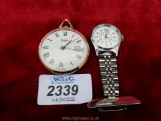 A Nurse's brooch watch by Sekonda, 21 jewel, plus a Sekonda pendant watch.