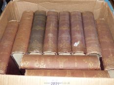 Ten volumes of Chambers Encyclopedia, New Edition printed by William & Robert Chambers.