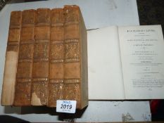 Six volumes of Plutarch's Lives by John Langhorne and William Langhorne,