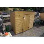 A garden store with lockable door.